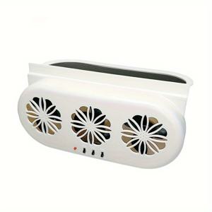 TEMU USB 인터페이스가 있는 컴팩트 솔라 전원 자동차 환기 팬 - 냄새, 연기 및 공기 오염을 제거, 일반 자동차 유형에 적합, 이동 중 작동, 신선한 공기 및 연기 정화, 자동차 환기 팬|차량용선풍기
