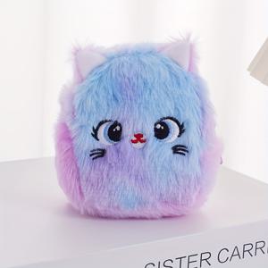 TEMU 소녀의 만화 고양이 인형 귀여운 동전 지갑, 부담 감소 휴대용 올매치 미니 지갑, 이어폰 키 보관 가방