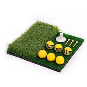 TEMU 30x30cm 골프 미니 히팅 매트 세트, 6개의 연습 공, 3개의 나무 티, 1개의 고무 티 - 실내 및 실외 골프 훈련에 이상적, 내구성 있는 PP 소재, 녹색, 실내 훈련 장비 | 컴팩트 히팅 매트 | 내구성 있는 PP 소재|골프티|골프용품