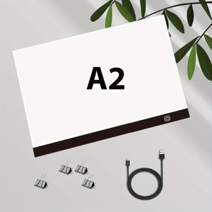 TEMU 드로잉, 페인팅 및 디자인에 적합: A2 대형 LED 제품 시리즈 - 라이트 박스, 아트 라이트 박스, 페인팅 조명, 휴대용 조명 패널, 3단계 밝기 조절 트래킹 광원 포함. 배터리 미포함, 충전 불가|보석십자수