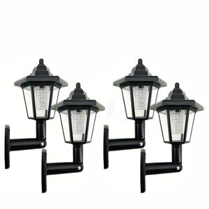 TEMU 4pcs 태양광 조명 야외 LED 태양광 조명 Led 벽 램프 레트로 랜턴 정원 장식 야외 태양광 거리등