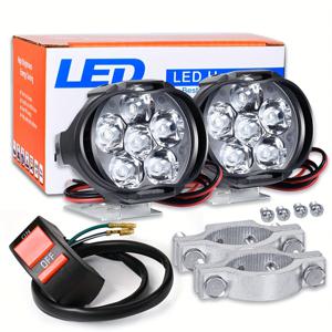 TEMU 6 LED 전구 자동차 안개등, 금속 마운트, 고광도 6000K, 차량, , 스쿠터용으로 쉽게 설치할 수 있습니다 - 내구성과 안정적인 성능, 액세서리 | 현대 안개등 | 내구성 있는 구조, 자동차용 안개등, 배터리 없음|전기스쿠터