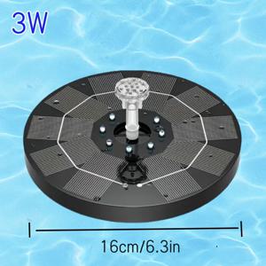 TEMU 조명이 있는 3W/3.5W 태양광 분수 펌프, 새 목욕용 태양광 분수, 독립형 휴대용 부유식 태양광 정원 연못용 물 펌프