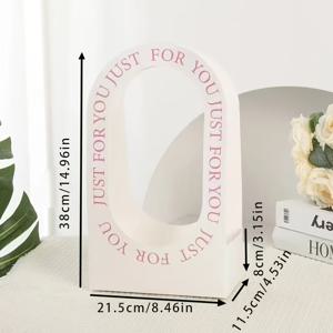 TEMU 10개 우아한 접이식 꽃 선물 상자 '당신만을 위한' 디자인 - 발렌타인데이, 스승의 날 및 특별한 날을 위한 종이 휴대용 꽃 바구니 (화이트, 핑크, 블랙), 부케 액세서리, 장식 보관함