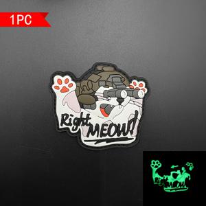 TEMU 1pc 특수부대 햄스터 3D PVC 패치 배지, 어둠 속에서 빛나는 효과, 후크와 루프 백킹, 가방, 백팩, 조끼 및 의류 장식용