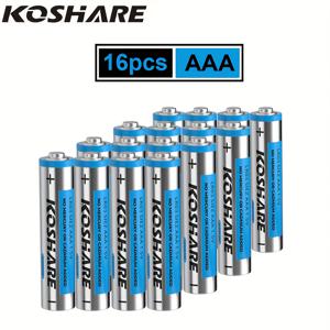 TEMU KOSHARE AAA 알카라인 배터리, 안정적인 전압 1.5V, 높은 안전성 16/24/32개, 품질 보장, 비용 효율적, 대용량, 높은 안전성, 계산기, 게임 컨트롤러, 알람 시계, 초인종, 전기 면도기, 무선 마우스/키보드 및 기타 충전 불가능한 배터리에 적합합니다. 충전기는 사용하지 마세요|계산기