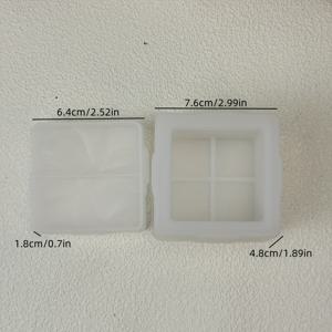 TEMU 레진 주조 몰드 세트 사각 리본 선물 상자 에폭시 몰드 DIY 보우노트 수납 케이스 몰드 핸드메이드 석고 플라스터 쥬얼리 정리함 홈 데코 만들기 용품