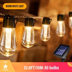 TEMU LED 태양광 스마트 조명, 야외 크리스마스 장식 전구 빈티지 리스 정원 가구 페어리 라이트 패티오, 가제보, 캠핑용