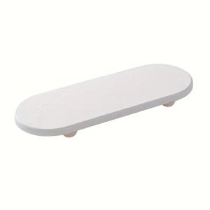 TEMU 1개 다이아토마이트 흡수석 하드 패드, 매트 마감의 오벌 형태로 심플한 디자인, 초고흡수 속건 소재, 목재 발 포함, 주방 및 욕실 등 빠른 물 흡수가 필요한 곳에 적합, 신선한 칫솔과 샤워 젤을 위한 플레이스매트로도 사용 가능하며 카운터탑에서 물때 생기지 않음