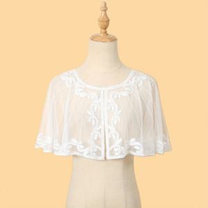 TEMU 여성용 시퀸 & 비즈 케이플렛 숄 랩 - 저중량 통기성 파티 액세서리, 이브닝 드레스용 멀티컬러 럭셔리 장식 숄, 정장 이벤트용 우아한 레이스 디자인