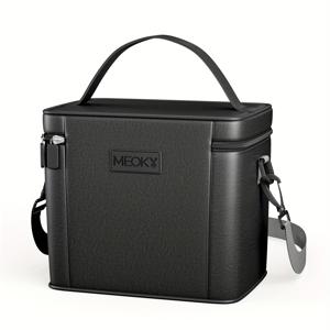 TEMU MEOKY 대용량 보온 도시락 가방 - 핑크색, 내구성 있는 폴리에스터, 음식 신선 유지, 손세탁 가능, 간편한 포션 제어를 위한 직사각형 디자인, 피크닉, 사무실 또는 학교에 완벽, 보온 도시락 가방, 필수 피크닉 아이템, 스타일리시한 도시락 상자, 안전한 지퍼 클로저 (식품 접촉 없음)