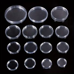 TEMU 20/50pcs 투명 동전 캡슐 - 13 크기, 21-45mm 원형 플라스틱 보관용기, 동전, 캡슐, 작은 물건 정리용, 투명 디자인으로 쉽게 확인할 수 있는 동전 홀더 보관