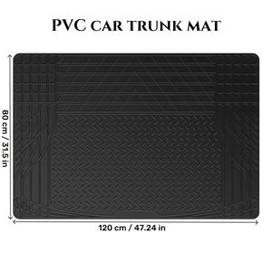 TEMU 1개 내구성 PVC 트렁크 매트 - 미끄럼 방지, 스크래치 및 유출 방지, 사계절 보호용 SUV/세단/트럭 전용 - 쉬운 세척, 질감 표면, 고품질 차량 내부 보호, 내구성 디자인, 스크래치 방지 소재, 트럭 액세서리