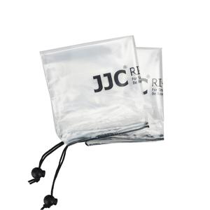 TEMU 2개 JJC DSLR 카메라용 레인 커버 - 투명, 내구성 있는 폴리에틸렌 렌즈 보호대, 조절 가능한 스트랩, 소니, 니콘, 캐논, 파놈, 올림푸스, 펜탁스, 후지, 삼성 모델용, 방수 사진 기어 | 투명 디자인 | 안전한 핏 커버, 카메라 레인 커버