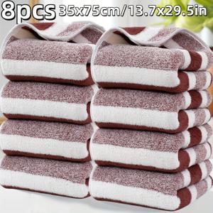 TEMU 8pcs 욕실 수건 세트, 35*75cm/*29.5in 두꺼운 코랄 플리스 수건, 마이크로파이버, 다양한 색상, 흡수력, 빠른 건조, 부드럽고 편안함, 욕실, 샤워, 호텔, 체육관 및 스파에 적합|수건|샤워타올|샤워커튼