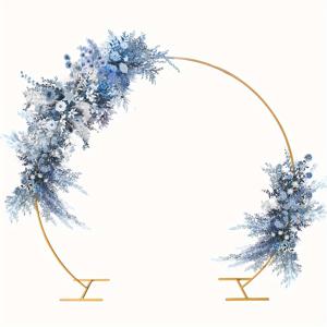 TEMU 메탈 아치 배경 스탠드, 결혼식 꽃무늬 링 아치 스탠드, 행사용 메탈 웨딩 아치, 생일 파티, 졸업식 배경 장식