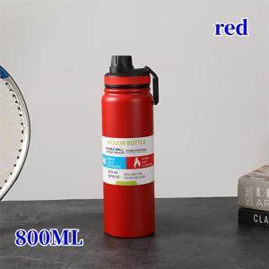 TEMU 800ml 보온/보냉 스테인레스 스틸 물병 - 휴대용, 누출 방지, 플립 탑 뚜껑, 야외 활동, 캠핑 및 여행에 완벽, 다양한 색상 제공, 캠핑 필수품 | 현대 물병 | 내구성 있는 물 용기, 물병