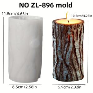 TEMU 소박한 나무 결 실리콘 몰드, DIY 수지 캐스팅 나무 그루터기 캔들 메이커, 불규칙적인 기하학적 석고 몰드, 공예품, 2025 선물 아이디어