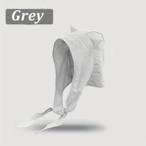 TEMU 세련된 고양이 귀 태양 모자 - 빠른 건조, 가벼운 폴리에스터 후드와 넥타이, 해변 및 야외 활동에 완벽한 여름 러닝 캡, 카키색 이어플랩 헤드스카프, 노랑, 검정, 여행용 액세서리 | 재미있는 디자인 | 내구성 있는 선쉐이드, 고양이 모자|모자|스카프|여름모자