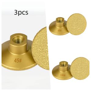 TEMU 3pcs 그라인딩 헤드, 대리석 타일 에지 브레이즈드 그라인딩 헤드 돌 카운터 탑 폴리싱 앵글 그라인더