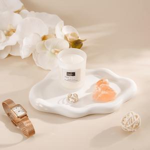 TEMU 1pc 우아한 레진 보석 트레이, 꽃 디자인 시계, 반지, 팔찌용 보석 트레이, 생일, 휴일, 기념일 선물, 보석 선물 상자