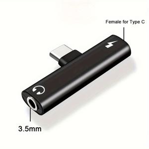TEMU 아이폰 15/16 프로, 샤오미 13/14, 화웨이용 2-in-1 타입 C 3.5mm 오디오 어댑터 및 충전 확장 - 평평한 디자인, USB-C 커넥터, 디지털 USB 충전 호환