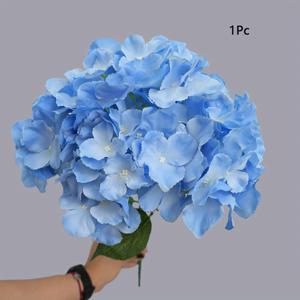 TEMU 1묶음 5송이 인조 실크 수국 꽃 - 리얼리스틱 블루 & 화이트 플로럴 아레인지먼트, 18.5인치 대형 부케 (웨딩, 홈 데코, 파티, 센터피스용), 유지 관리 불필요, 꽃 장식, 테이블 데코, 생동감 넘치는 꽃잎, 웨딩 플래너용