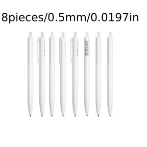 TEMU 8팩 럭셔리 화이트 자동 연필 0.5mm & 0.7mm HB 심, 리트랙터블 클릭 방식 깎지 않음, 내구성 있는 플라스틱 인체공학적 디자인 - 학생용, 사무실, 개학 선물, 모던 필기 도구, 정밀한 심 메커니즘