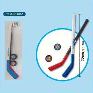 TEMU 23.81인치 2pcs 남성 및 여성 일반 성인 초보자 훈련 하키 스틱 세트, 전문 드라이 랜드 하키 스틱, 2개의 PVC 공 포함 - 레드, 화이트, 블루