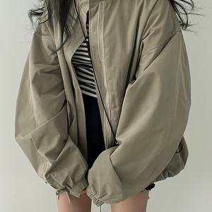 TEMU 여성용 가벼운 논스트레치 트렌치 코트 재킷 - 베이지 사계절 지퍼 프론트 클로저, 사무실/여행/파티용 세탁기 사용 가능 데일리 아우터웨어 - 니안니언 여성 패션 자켓