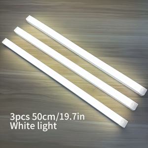 TEMU 3pcs USB 충전식 LED 모션 센서 조명 바 - 흰색 및 따뜻한 빛, 부드러운 빛 눈 보호, 부드럽고 번뜩하지 않음, 고품질 LED, 내구성 및 신뢰성, 전선 없이 쉬운 설치, 주방 캐비닛, 계단, 복도, 옷장, 실내 모션 센서 조명, 계단 조명 | 현대 조명 | 내구성 있는 플라스틱, 가정 장식용 LED 조명