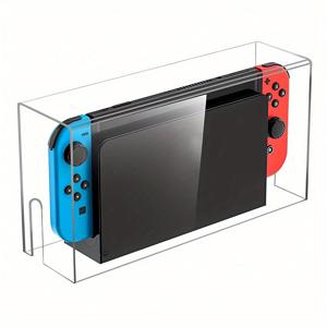 TEMU 닌텐도 스위치 OLED 게임 콘솔용 클리어 아크릴 먼지 커버 - 긁힘 방지 보호 케이스, 안전한 그립, 쉬운 설치, 전체 보호 (게임 콘솔 미포함), 콘솔 보호, 세련된 디자인, 내구성 있는 보호