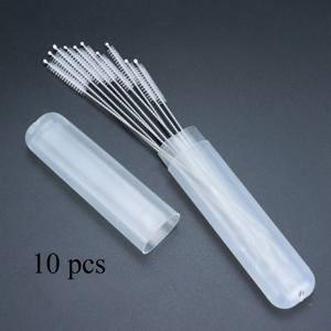 TEMU 세안용 슈퍼 롱 빨대 청소 브러시 세트 1박스 + 10개 청소 브러쉬: 컵, 빨대컵, 스테인리스 얇은 틈새 브러쉬, 젖병 브러쉬, 키보드 브러쉬, 물병 튜브 청소용 소형 헤어 브러쉬 포함