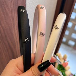 TEMU 3개 여성용 리본 헤어밴드 블랙 패션 핑크 미끄럼 방지 헤어밴드 여성 액세서리