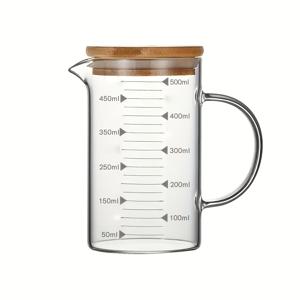 TEMU 500ml/1000ml 주방 베이킹 계량컵, 고강도 보로실리케이트 유리, 17/34oz 눈금 표시, 고품질 및 내열성, 전자레인지/오븐/스토브 사용 가능, 우유 끓이기/커피 만들기/차 추출에 이상적|전자레인지