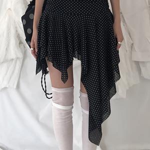 TEMU 다용도 우아한 플리츠 폴카 도트 프린트 미디 스커트 + 레깅스 세트