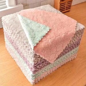 TEMU 12pcs 초강력 코랄 플리스 타월 - 초흡수성, 빠른 건조 및 재사용 가능한 청소용품 - 주방, 자동차, 유리, 보트 및 골프용 - 핑크, 녹색, 파란색, 보라색 및 더 많은 색상