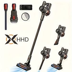 TEMU 지능형 LCD 디스플레이가 있는 HHD 무선 스틱 청소기, 30Kpa 강력한 흡입력, 45분 연속 사용 가능, 6단계 필터 시스템, 가벼운 핸즈프리 청소기 - 애완동물 털, 카펫, 하드 바닥, 소파용, 가정 및 사무실 청소에 적합, 에르고노믹 손잡이, 내구성 플라스틱, 바쁜 직장인에게 이상적인 홈 클리너|소파|물걸레청소기
