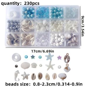 TEMU 15박스 8-23mm 오션 비즈 세트, 팔찌, 팔찌, 모바일 폰 체인, 아크릴 해마, 조개, 만들기 가능. 작은 실 롤이 있는 장식용 조개 비즈로 멋진 디자인, 여름 여성 및 하와이 애호가를 위한 완벽한 주얼리 만들기 세트 및 선물