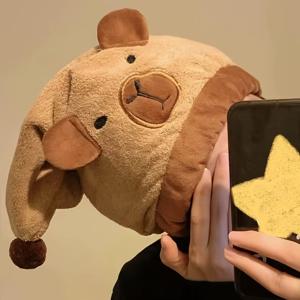 TEMU 귀여운 만화 디자인의 초흡수 빠른 건조 헤어 타월 랩 - 여성용 부드러운 폴리에스터 터번 | 젖은, 곱슬, 긴 머리에 이상적