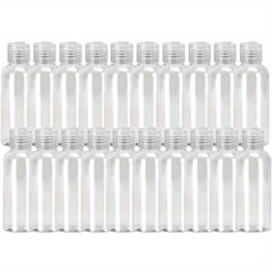 TEMU 20개 재사용 가능한 플라스틱 여행용 병, 플립 캡이 달려 있습니다 - 3.38oz /100ml, 30ml/1oz 50ml/1.69oz 투명, 밀폐, 향수 없음 샴푸, 컨디셔너 및 더 많은 것에 적합합니다