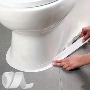 TEMU 3pcs 실리콘 화장실 밀봉 테이프, 쉬운 청소 흰색 방수 자체 접착 밀봉 스트립, 욕실 바닥 벽 가장자리 보호대, 욕조 및 화장실 바닥 전통 밀봉 교체, 농업 접착제, 산업 및 과학, 접착제, 밀봉제 및 윤활제 -> 접착제 밀봉제 -> 테이프 밀봉제