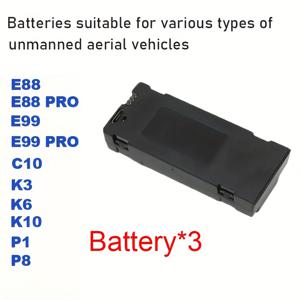 TEMU 드론용 고성능 배터리, E88, E99, K6, K10, K12, K13용 3.7V 대용량 충전식 리튬 폴리머 배터리 - 초장시간 비행 시간, 드론용 이상적인 선물, 내구성이 뛰어난 드론 배터리 | 컴팩트 드론 배터리 | 충전식 배터리, 드론 배터리 교체|드론