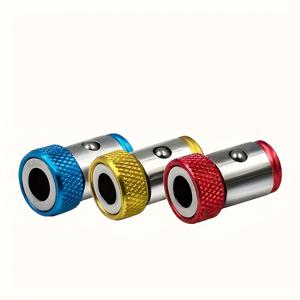 TEMU 3pcs 합금 자석 스크루드라이버 헤드 브래킷 세트, 자석 크로스 스크루드라이버 헤드가 있는 전기 스크루드라이버 비트, 자석 해제 및 자석 해제 반지