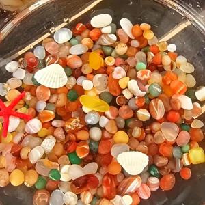 TEMU 50g 컬러풀한 자연석 가루 - 아쿠아리움, 바구니, 정원 통로용으로 사용되는 밝은 비바람 꽃 돌, 장식용 돌