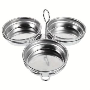 TEMU 3-in-1 스테인레스 스틸 계란 스팀러 - 다양한 계란 요리 도구, 심장 모양과 원형 모양, 삶은 계란, 오믈렛 등에 적합, 가정용으로 내구성이 뛰어난 주방 가전제품|계란찜기