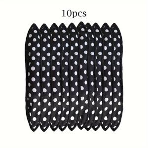 TEMU 10pcs/20pcs/30pcs 유연한 헤어 컬러 헤어 컬링 슬리핑 롤러 폴카 도트 인쇄 헤어 컬러 DIY 헤어 스타일링 액세서리