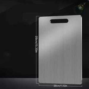 TEMU 1개, 도마, 스테인리스 스틸 커팅 보드, 락커 블록, 치즈 샤르쿠트리 보드, 고기, 치즈, 빵, 야채 및 과일용 샤르쿠트리 보드, 가정용 기숙사 도마, 주방 가제트, 가족을 위한 선물, 주방용 도마