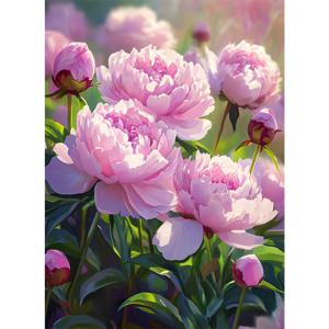 TEMU 30*40cm/11.8*15.8인치, 완전한 라운드 드릴과 도구 세트가 포함된 1개, 오일 캔버스, 꽃 무늬, 침실 및 거실 장식용 페인팅 키트, 장식 공예 벽 예술, 성인 초보자를 위한 완벽하게 뚫린 둥근 구멍 말 수공예품에 적합, 홈 벽 장식 선물 액자 없는 페인팅 세트 풀 라인석 그림 아트 벽 장식
