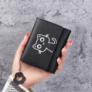TEMU 새로운 크리스마스 선물 고양이 패턴 여성용 지갑, 삼단 여성용 할로윈 선물 지갑, 태슬 펜던트 머니 클립 귀여운 카드 홀더 동전 지갑, 생일 선물, 발렌타인데이 선물, 어머니날 선물